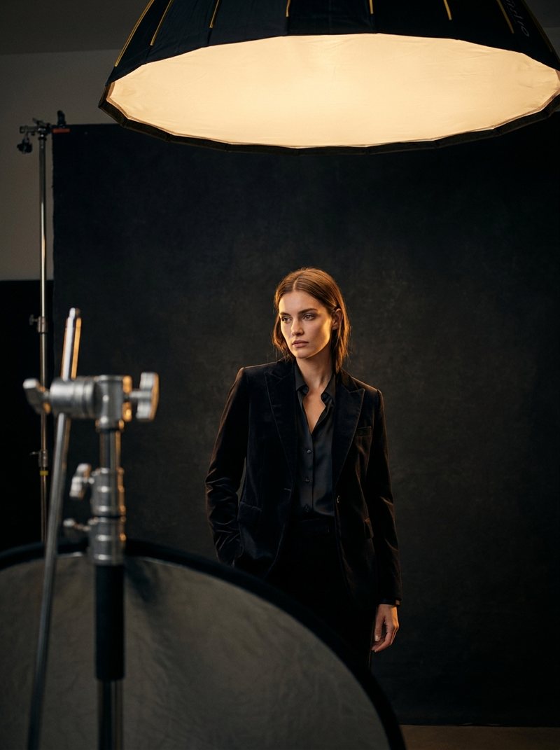 Editorial brand photoshoot on a studio set