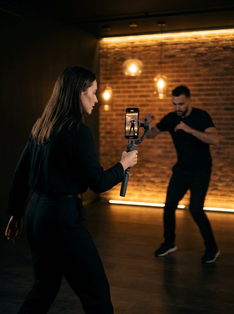 Filming a vertical short-form social reel